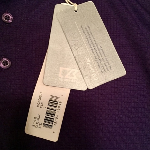 NWT Cutter & Buck Genre Polo Lg Purple - Picture 6 of 7